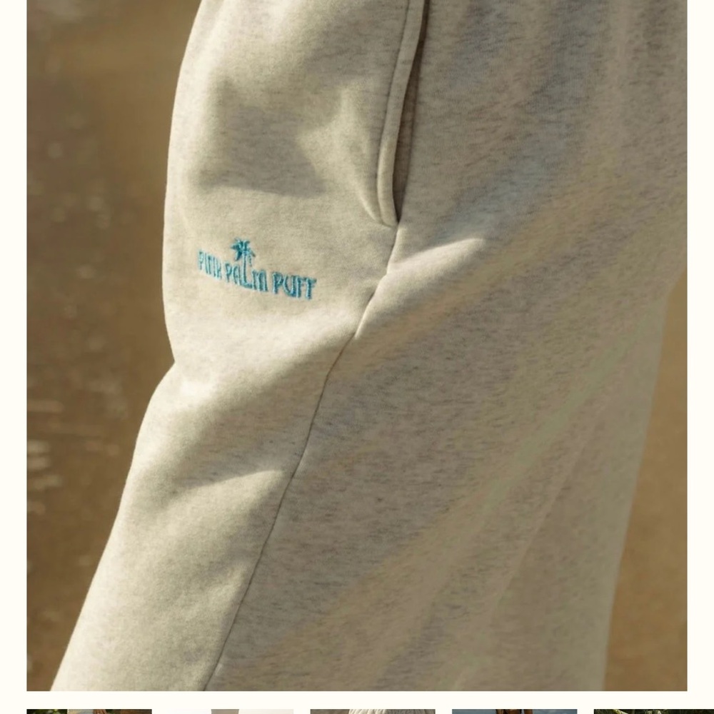 Pink Palm Puff Sweatpants